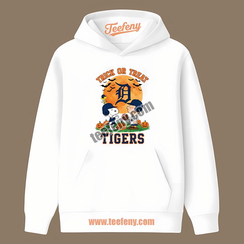 Halloween Trick Or Treat Charlie Snoopy Detroit Tigers Color Hoodie Halloween Trick Or Treat Charlie Snoopy Detroit Tigers Color Hoodie