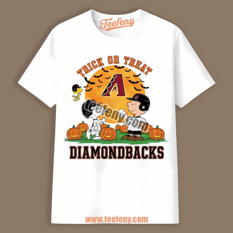Halloween Trick Treat Charlie Snoopy Arizona Diamondbacks Shirt