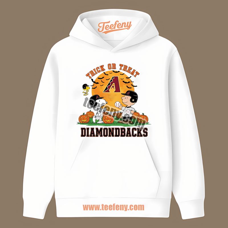 Halloween Trick Treat Charlie Snoopy Arizona Diamondbacks Hoodie Halloween Trick Treat Charlie Snoopy Arizona Diamondbacks Hoodie