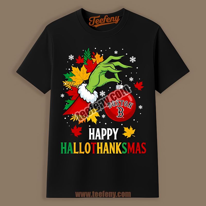 Happy Hallothanksmas Boston Red Sox Shirt