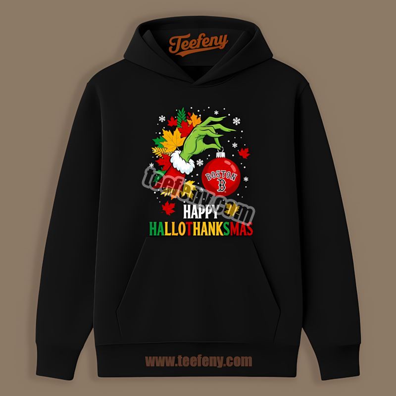 Happy Hallothanksmas Boston Red Sox Hoodie Happy Hallothanksmas Boston Red Sox Hoodie