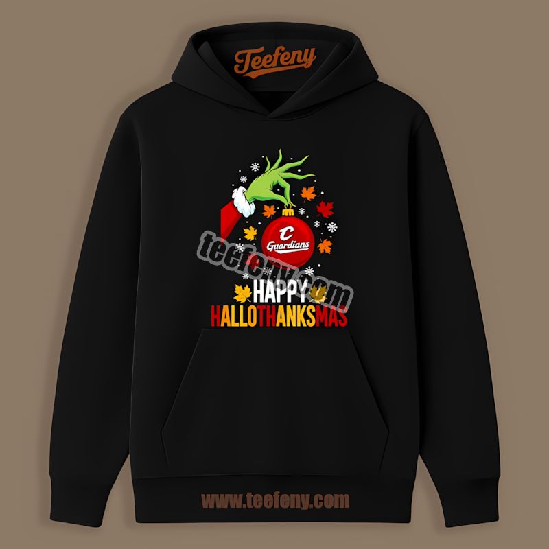 Happy Hallothanksmas Cleveland Guardians Statement Hoodie Happy Hallothanksmas Cleveland Guardians Statement Hoodie
