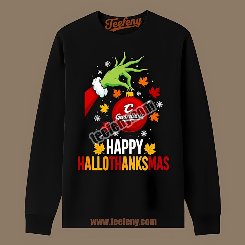 Happy Hallothanksmas Cleveland Guardians Statement Long Sleeve Happy Hallothanksmas Cleveland Guardians Statement Long Sleeve