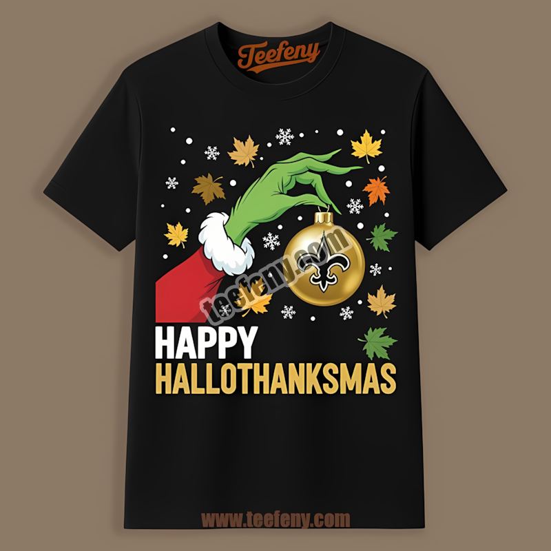 Happy Hallothanksmas New Orleans Saints Trendy Shirt