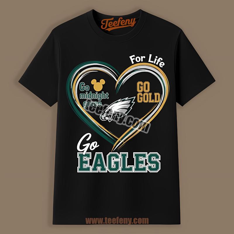 Heart Beats Go Philadelphia Eagles Go Gold Shirt