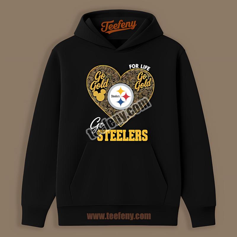 Heart Go Gold With Pittsburgh SHoodielers Pride Shirt Heart Go Gold With Pittsburgh SHoodielers Pride Shirt