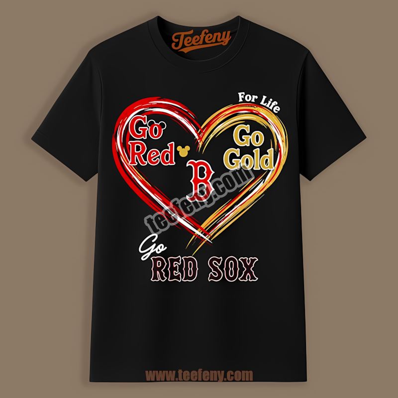 Heart Go Red Go Gold Boston Red Sox Limited Edition Shirt