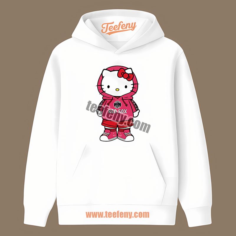 Hello Kitty Boston Red Sox Streetwear Hoodie Hello Kitty Boston Red Sox Streetwear Hoodie