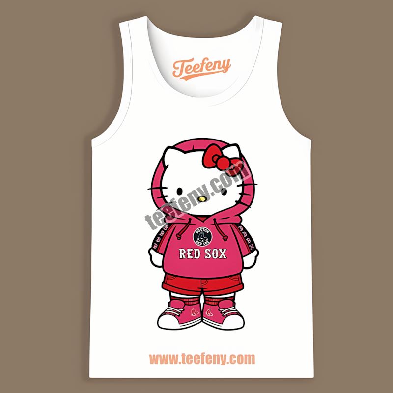 Hello Kitty Boston Red Sox Streetwear Tanktop Hello Kitty Boston Red Sox Streetwear Tanktop