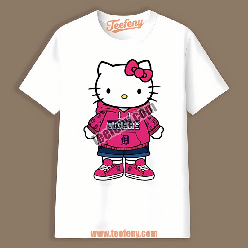 Hello Kitty Detroit Tigers Retro Shirt
