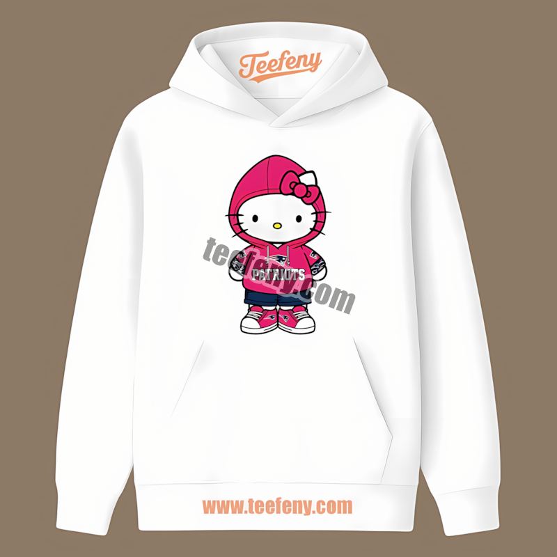 Hello Kitty New England Patriots Sports Hoodie Hello Kitty New England Patriots Sports Hoodie