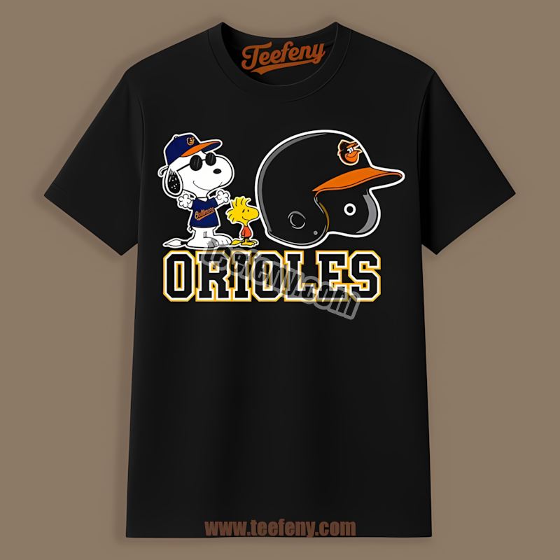 Helmet Vs Snoopy And Woodstock Baltimore Orioles Spring Training Shirt