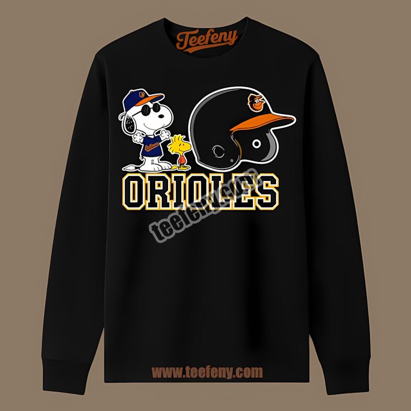 Helmet Vs Snoopy And Woodstock Baltimore Orioles Spring Training Long Sleeve Helmet Vs Snoopy And Woodstock Baltimore Orioles Spring Training Long Sleeve