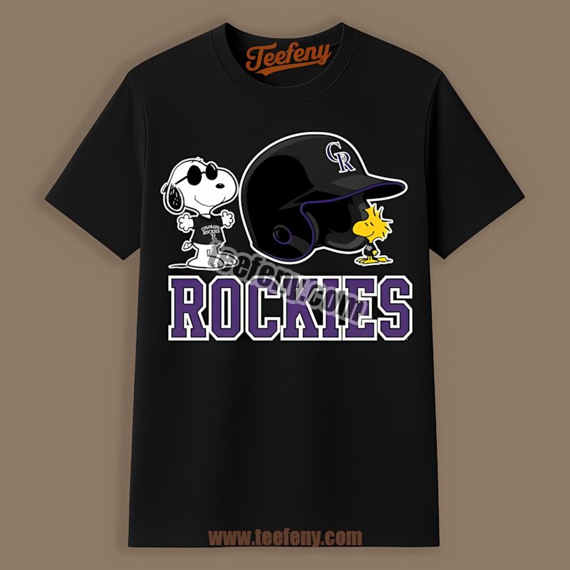 Helmet Vs Snoopy And Woodstock Colorado Rockies Printed Shirt