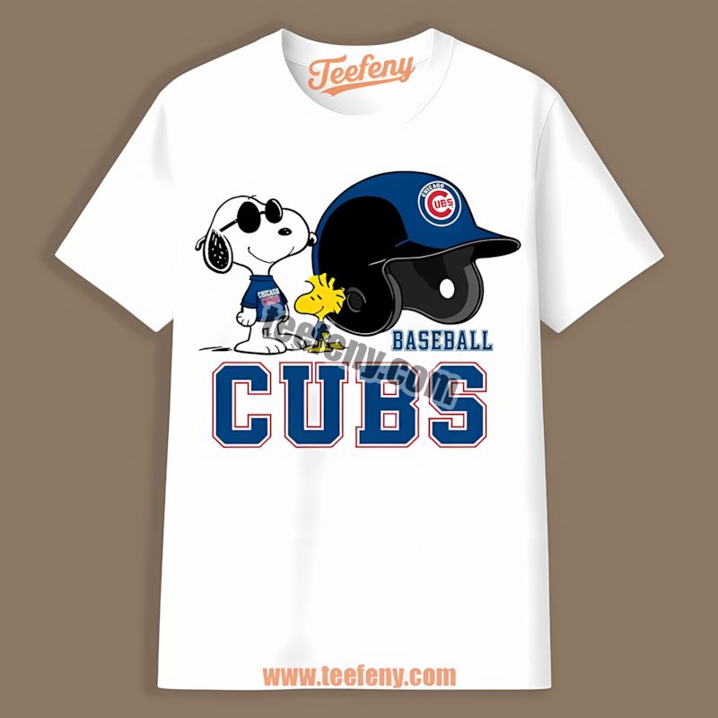 Helmet Vs Snoopy Woodstock Chicago Cubs Regular Shirt