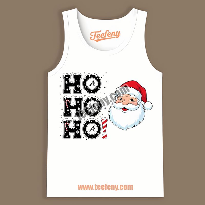 Ho Ho Ho Santa Christmas Atlanta Braves Home Run Tanktop Ho Ho Ho Santa Christmas Atlanta Braves Home Run Tanktop