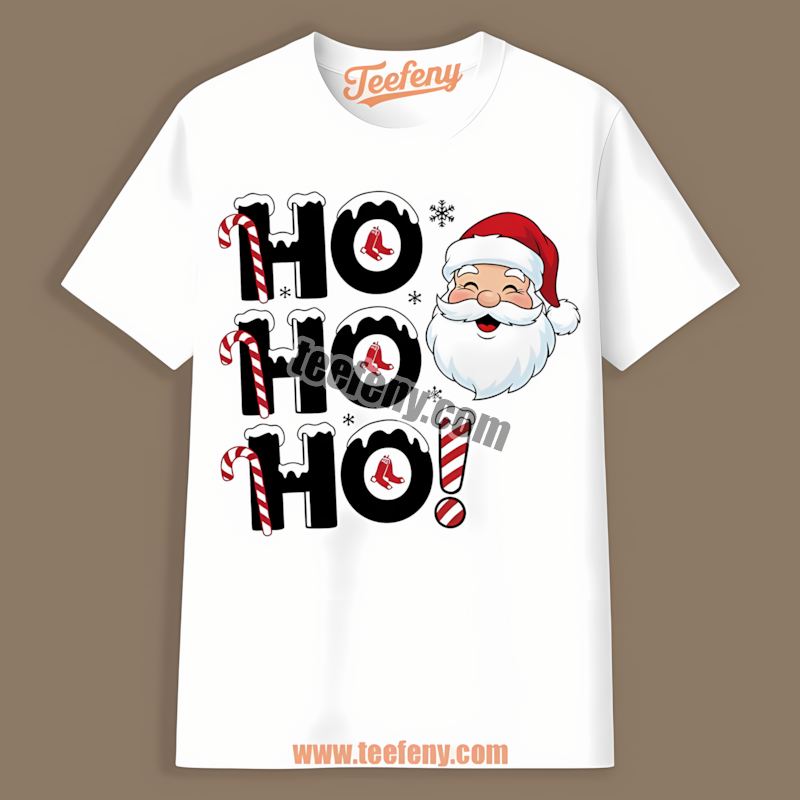 Ho Ho Ho Santa Christmas Boston Red Sox Bleacher Shirt
