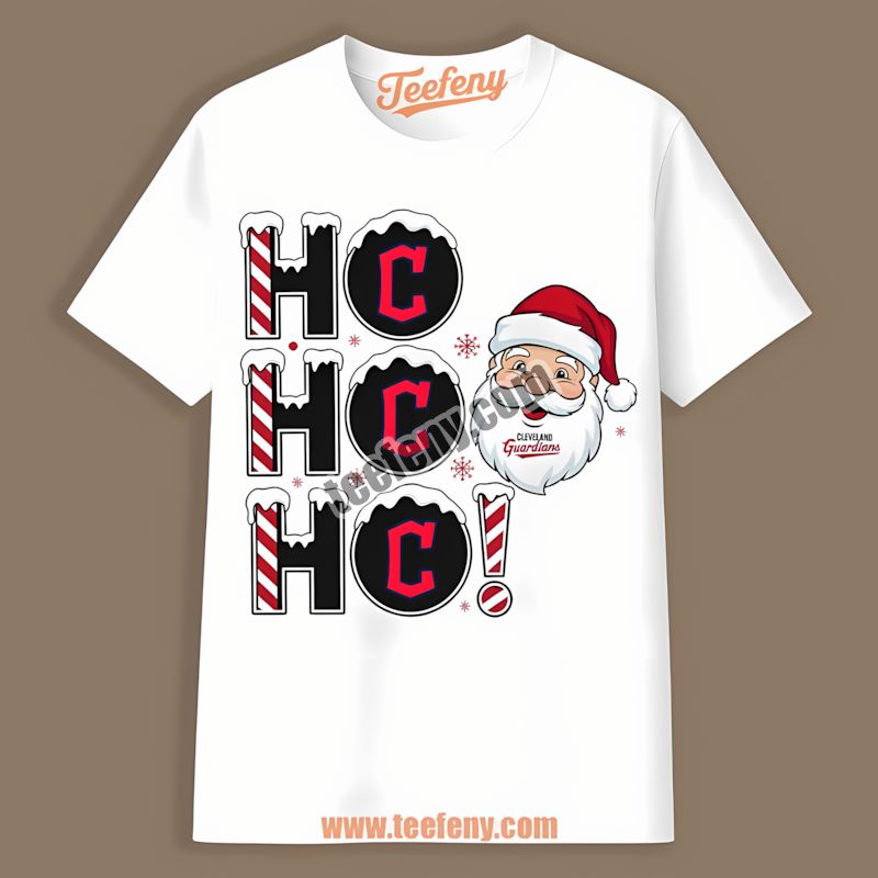 Ho Ho Ho Santa Christmas Cleveland Guardians All Day Shirt