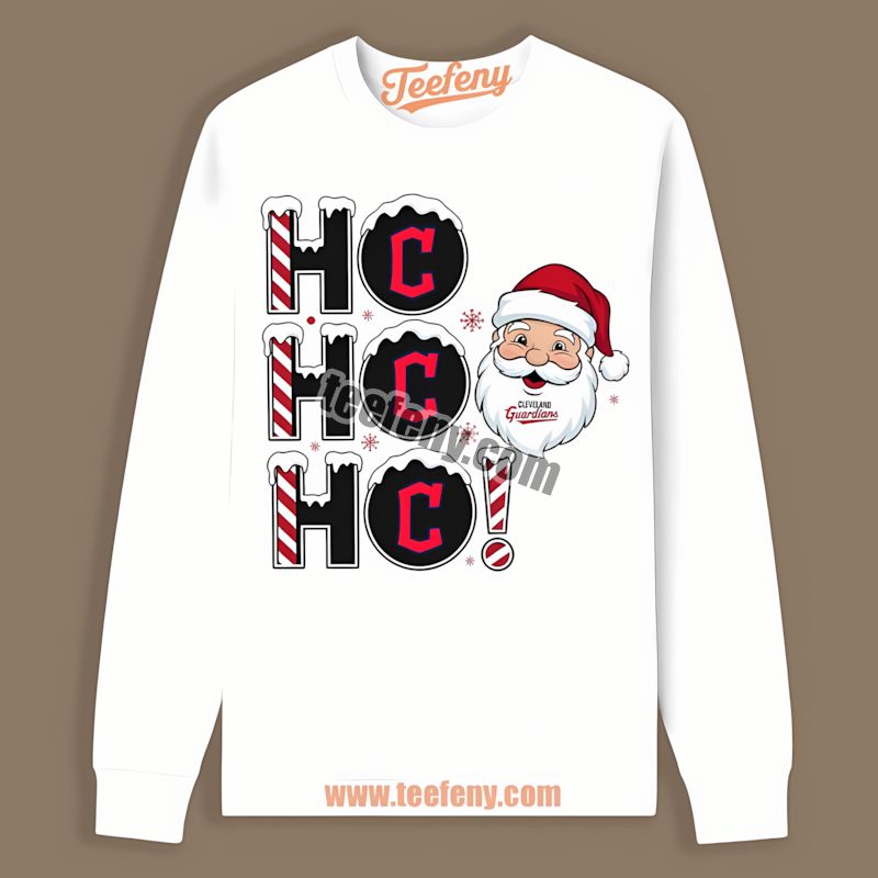 Ho Ho Ho Santa Christmas Cleveland Guardians All Day Long Sleeve Ho Ho Ho Santa Christmas Cleveland Guardians All Day Long Sleeve