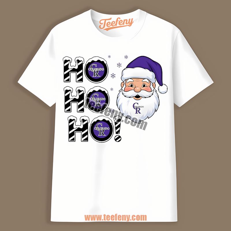 Ho Ho Ho Santa Christmas Colorado Rockies All Day Shirt