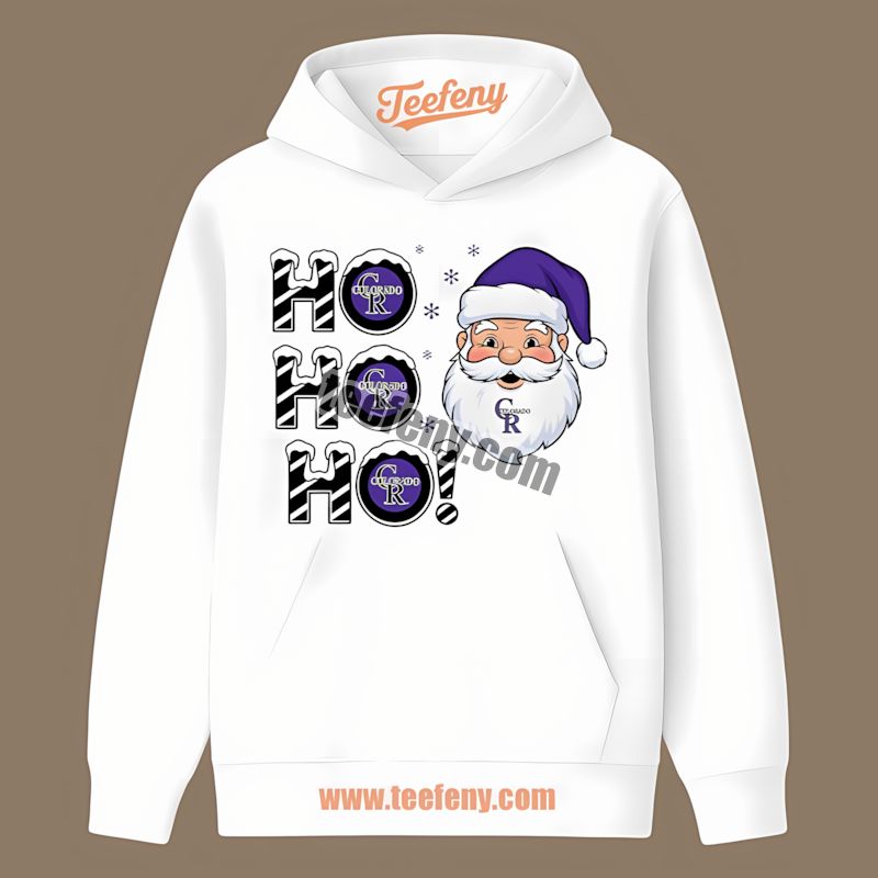 Ho Ho Ho Santa Christmas Colorado Rockies All Day Hoodie Ho Ho Ho Santa Christmas Colorado Rockies All Day Hoodie