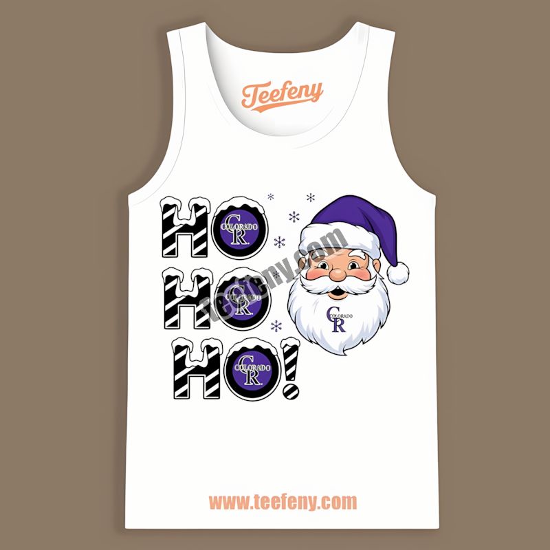 Ho Ho Ho Santa Christmas Colorado Rockies All Day Tanktop Ho Ho Ho Santa Christmas Colorado Rockies All Day Tanktop