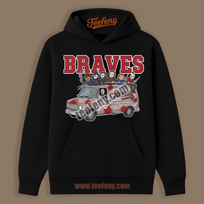 Horror Atlanta Braves Vs Halloween Characters On Bus Festival Hoodie Horror Atlanta Braves Vs Halloween Characters On Bus Festival Hoodie