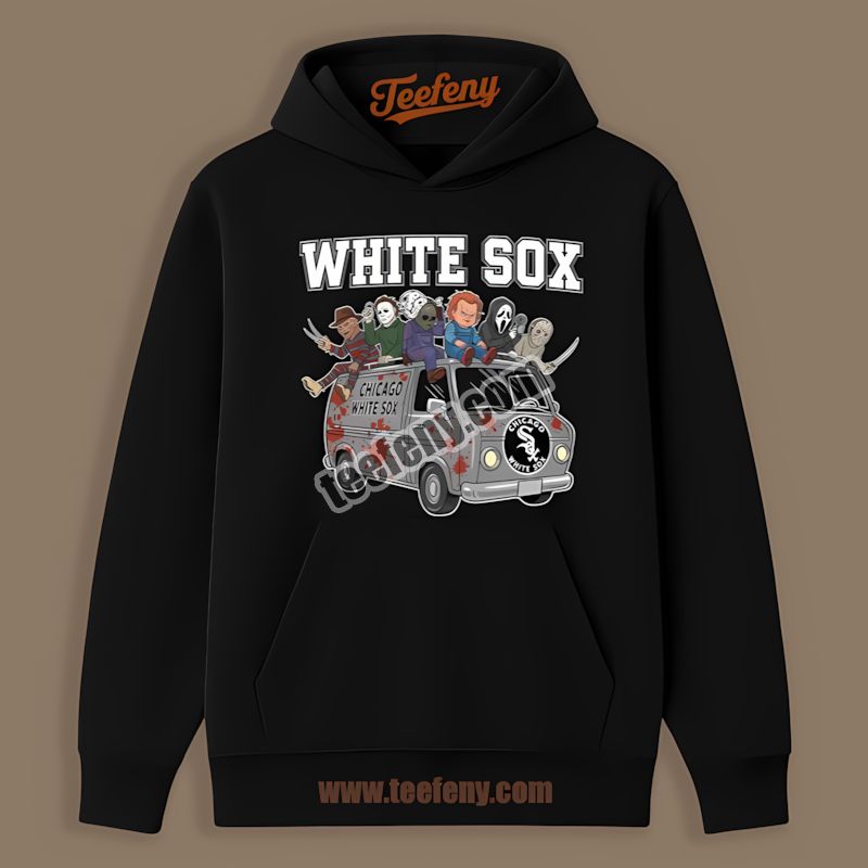 Horror Chicago White Sox Vs Halloween Characters On Bus All Day Hoodie Horror Chicago White Sox Vs Halloween Characters On Bus All Day Hoodie