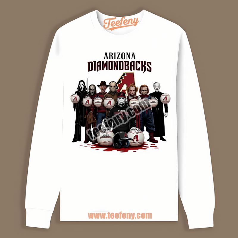 Horror Movie Characters Arizona Diamondbacks Halloween Long Sleeve Horror Movie Characters Arizona Diamondbacks Halloween Long Sleeve