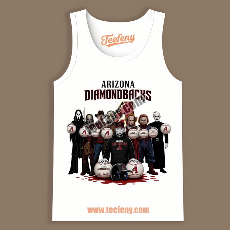 Horror Movie Characters Arizona Diamondbacks Halloween Tanktop Horror Movie Characters Arizona Diamondbacks Halloween Tanktop