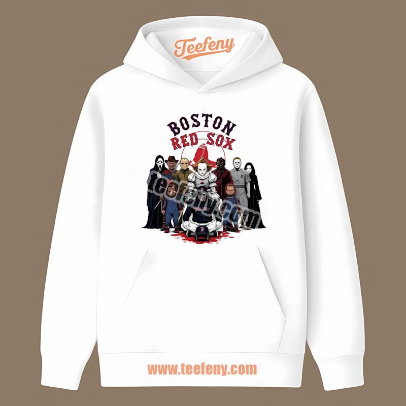 Horror Movie Characters Halloween Boston Red Sox Hoodie Horror Movie Characters Halloween Boston Red Sox Hoodie
