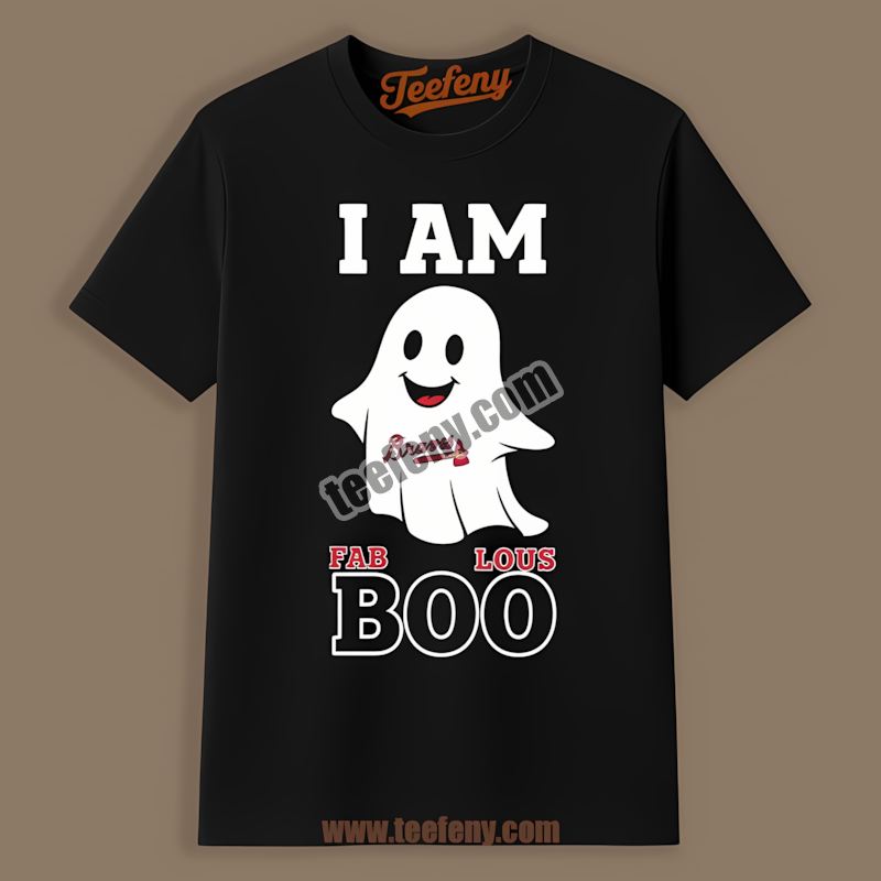 I Am Fab Boo Lous Atlanta Braves Ghost Bleacher Shirt