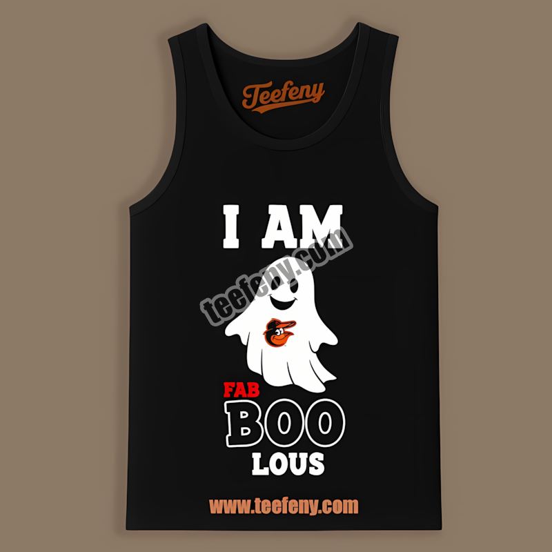 I Am Fab Boo Lous Baltimore Orioles Ghost Home Run Tanktop I Am Fab Boo Lous Baltimore Orioles Ghost Home Run Tanktop