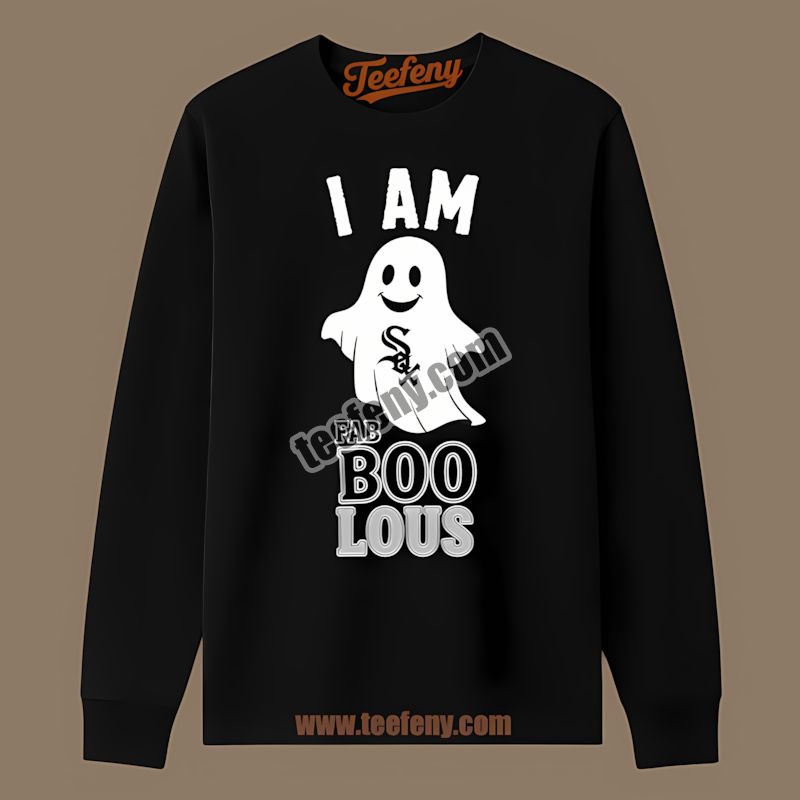 I Am Fab Boo Lous Chicago White Sox Ghost Regular Long Sleeve I Am Fab Boo Lous Chicago White Sox Ghost Regular Long Sleeve