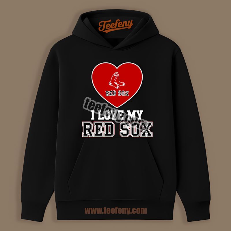 I Love My Braves Heart Boston Red Sox Hoodie I Love My Braves Heart Boston Red Sox Hoodie