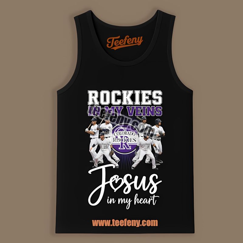 In My Veins Colorado Rockies In My Heart Statement Tanktop In My Veins Colorado Rockies In My Heart Statement Tanktop