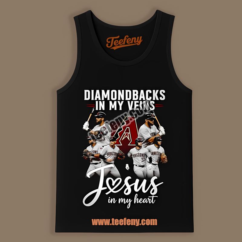 In My Veins Jesus Heart Arizona Diamondbacks Tanktop In My Veins Jesus Heart Arizona Diamondbacks Tanktop