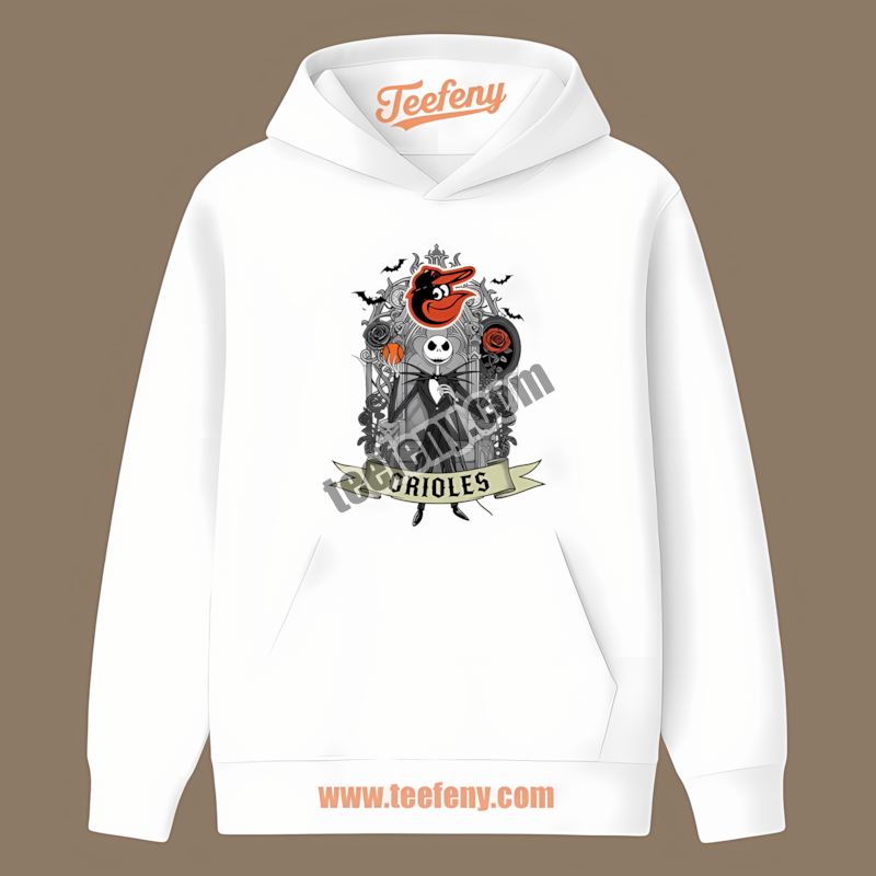 Jack Skellington Baltimore Orioles Throne Dugout Hoodie Jack Skellington Baltimore Orioles Throne Dugout Hoodie