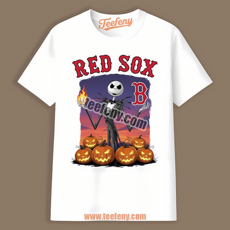 Jack Skellington Boston Red Sox Halloween Bleacher Shirt