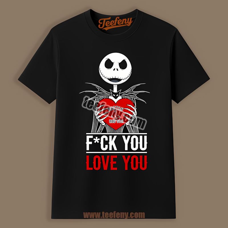 Jack Skellington Boston Red Sox Heart Custom Shirt