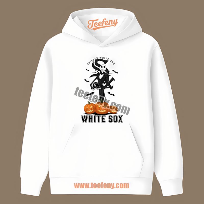 Jack Skellington Chicago White Sox Halloween Pumpkin THoodie For Women Jack Skellington Chicago White Sox Halloween Pumpkin THoodie For Women