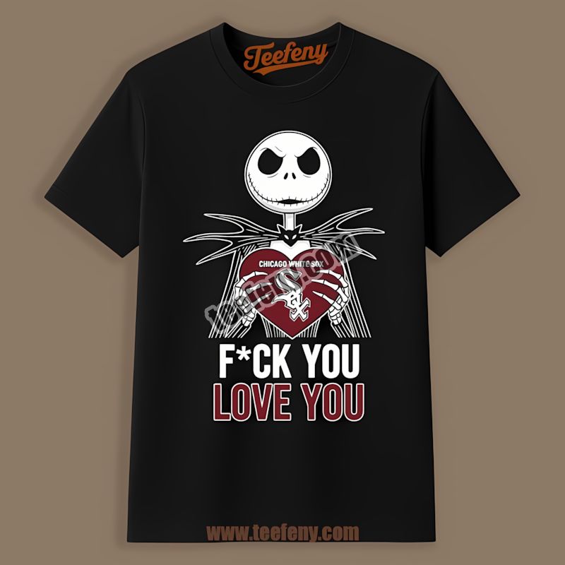 Jack Skellington Chicago White Sox Heart Best Tshirt For Men