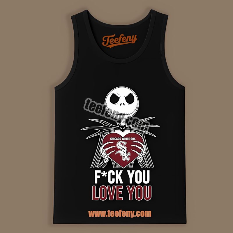 Jack Skellington Chicago White Sox Heart Best TTanktop For Men Jack Skellington Chicago White Sox Heart Best TTanktop For Men