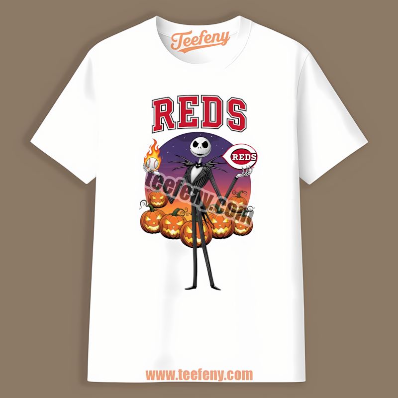 Jack Skellington Cincinnati Reds Halloween Crewneck Shirt