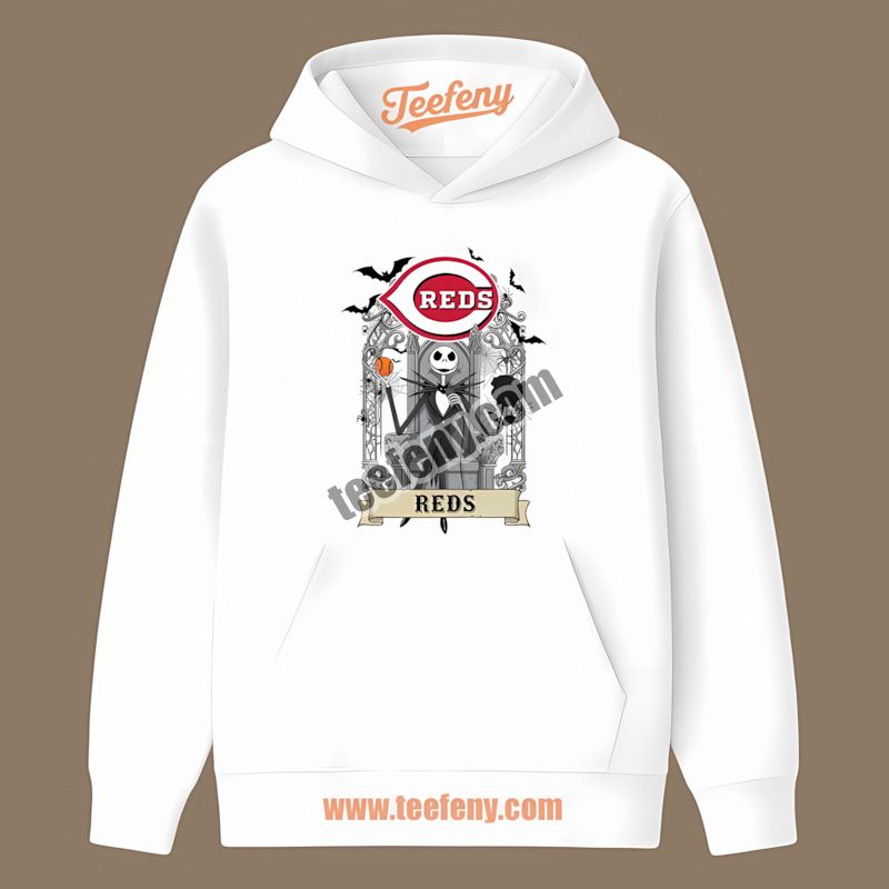 Jack Skellington Cincinnati Reds Throne Adults Hoodie Jack Skellington Cincinnati Reds Throne Adults Hoodie