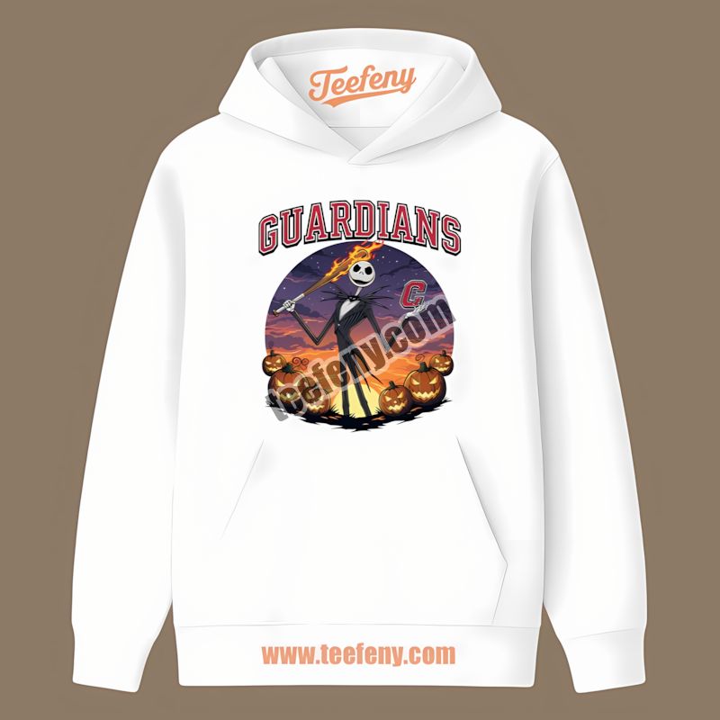 Jack Skellington Cleveland Guardians Halloween Cool Hoodie Jack Skellington Cleveland Guardians Halloween Cool Hoodie