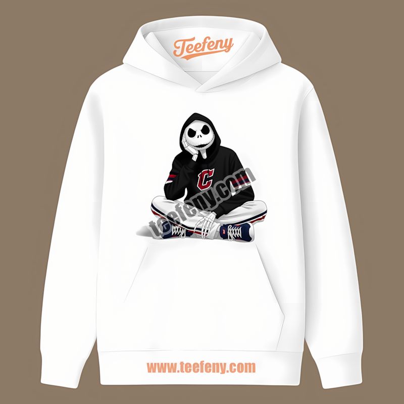 Jack Skellington Cleveland Guardians Hoodie Hoodie Printing Jack Skellington Cleveland Guardians Hoodie Hoodie Printing