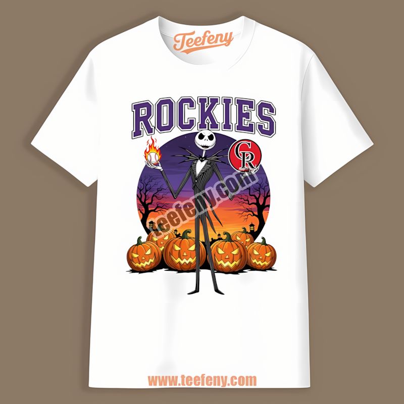 Jack Skellington Colorado Rockies Halloween Color Shirt
