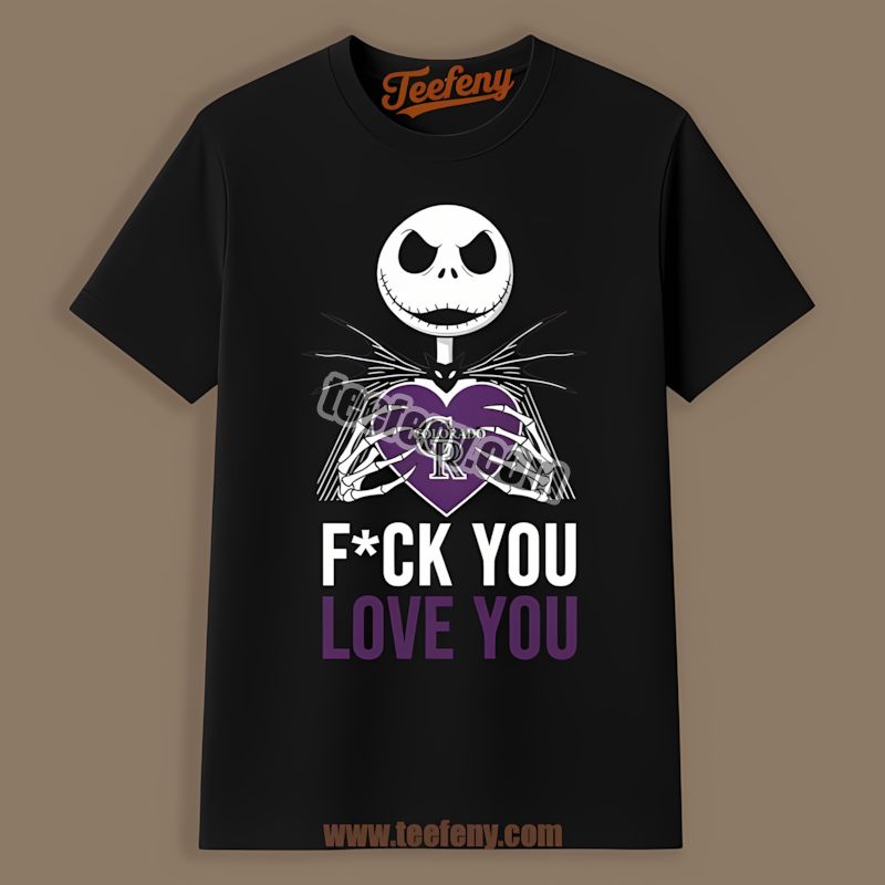 Jack Skellington Colorado Rockies Heart Tshirt Design Online