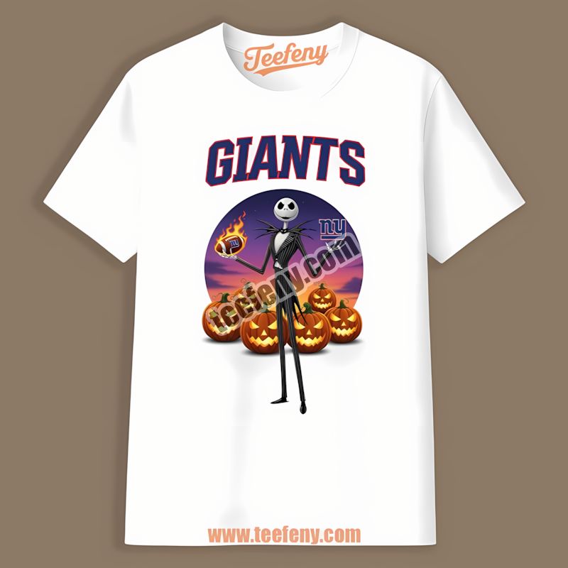 Jack Skellington New York Giants Halloween Adults Shirt